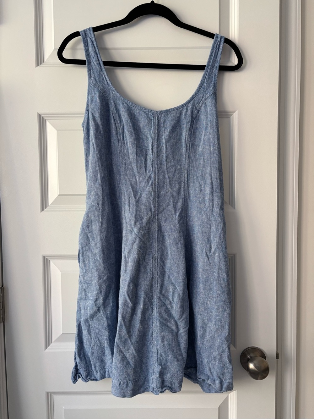 Universal Thread Light Blue Sleeveless Linen Blend Mini Dress M